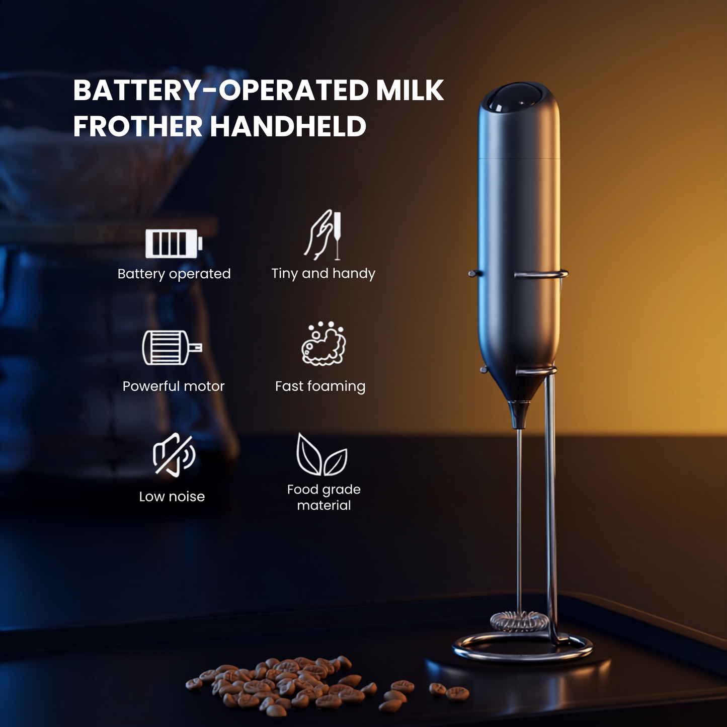CLITON Handheld Electric Milk Frother