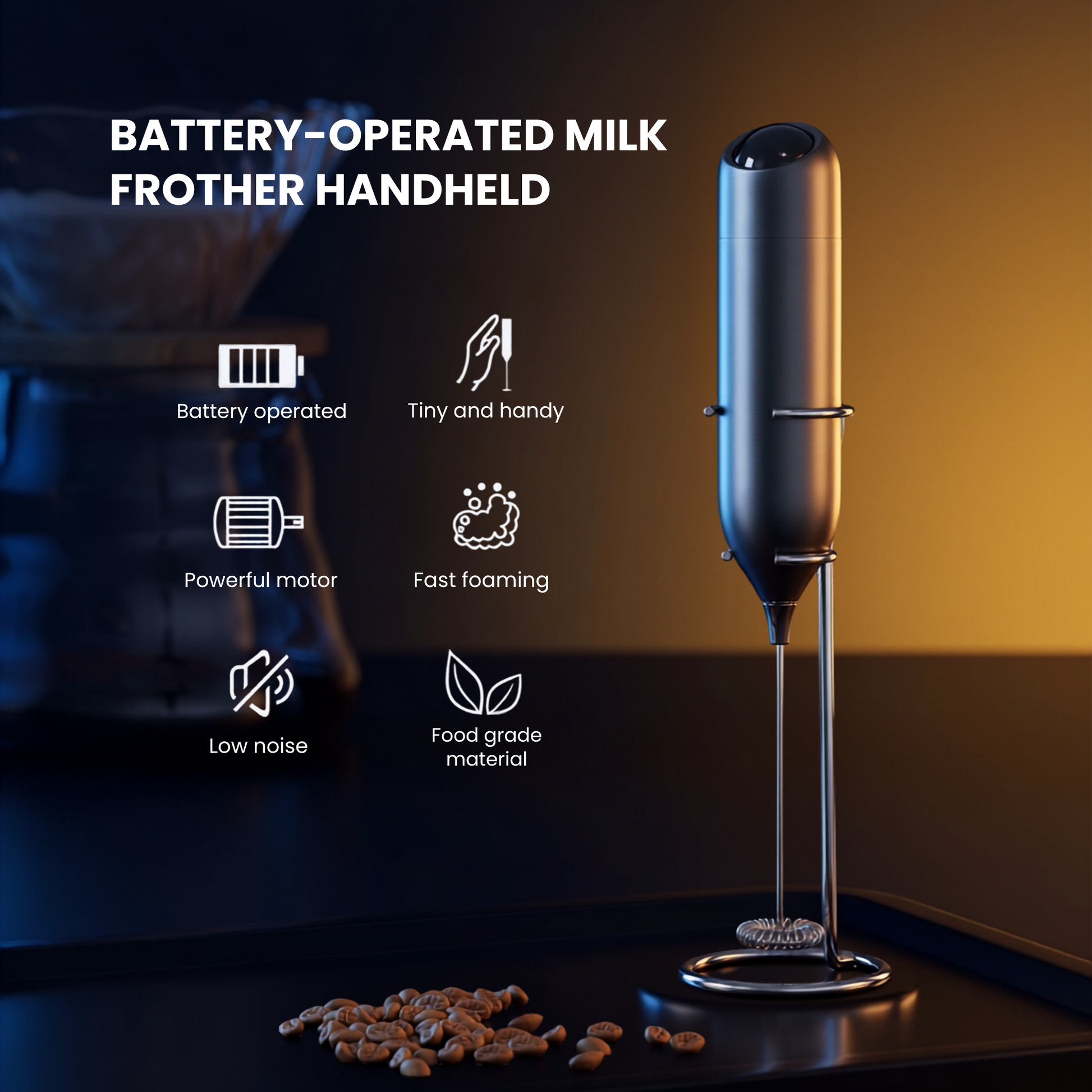 CLITON Handheld Electric Milk Frother
