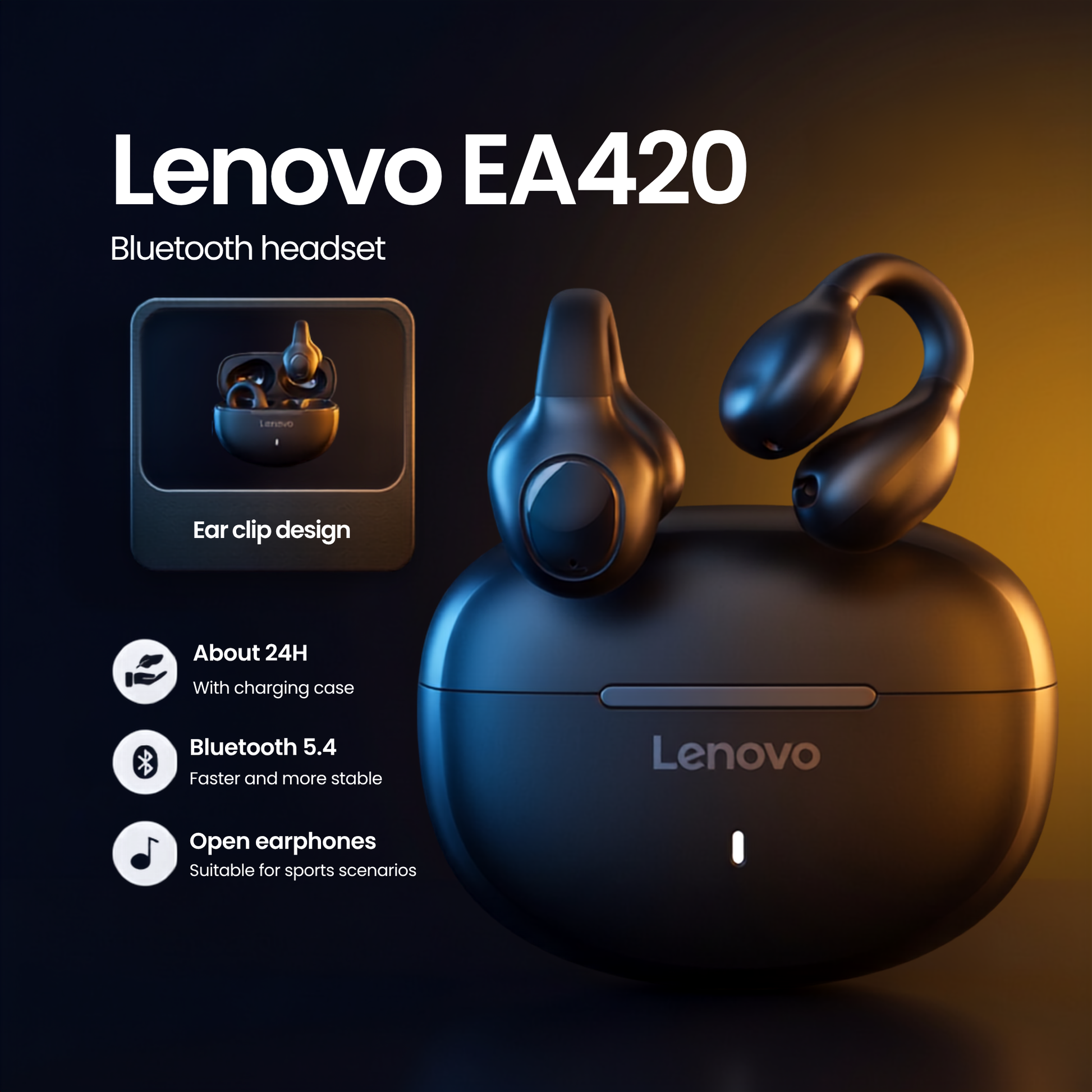 Lenovo EA420 Open-Ear Wireless Earbuds