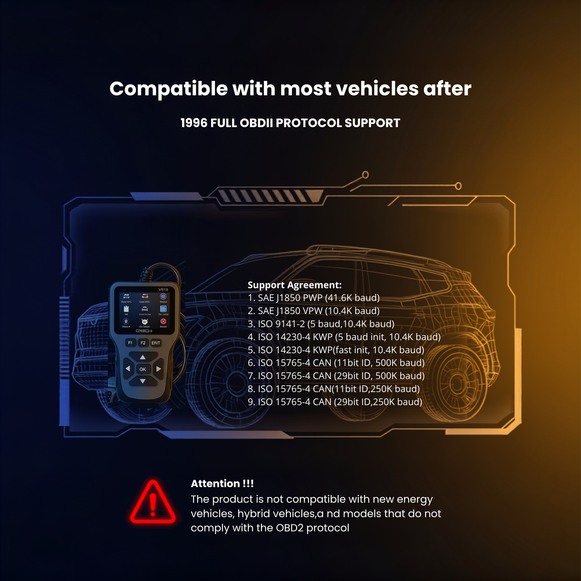 Handheld OBD2 Diagnostic Scanner