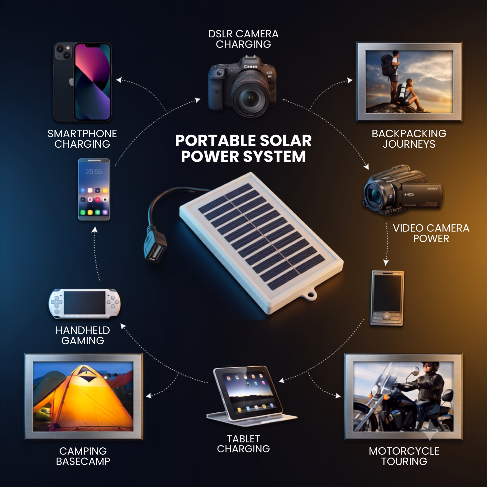 Motorcycle Solar Power Charger