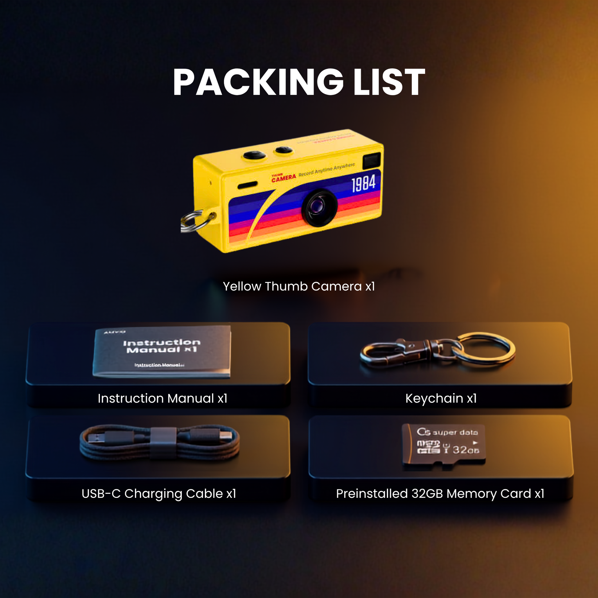Teckwe Mini Keychain Camera 1080P
