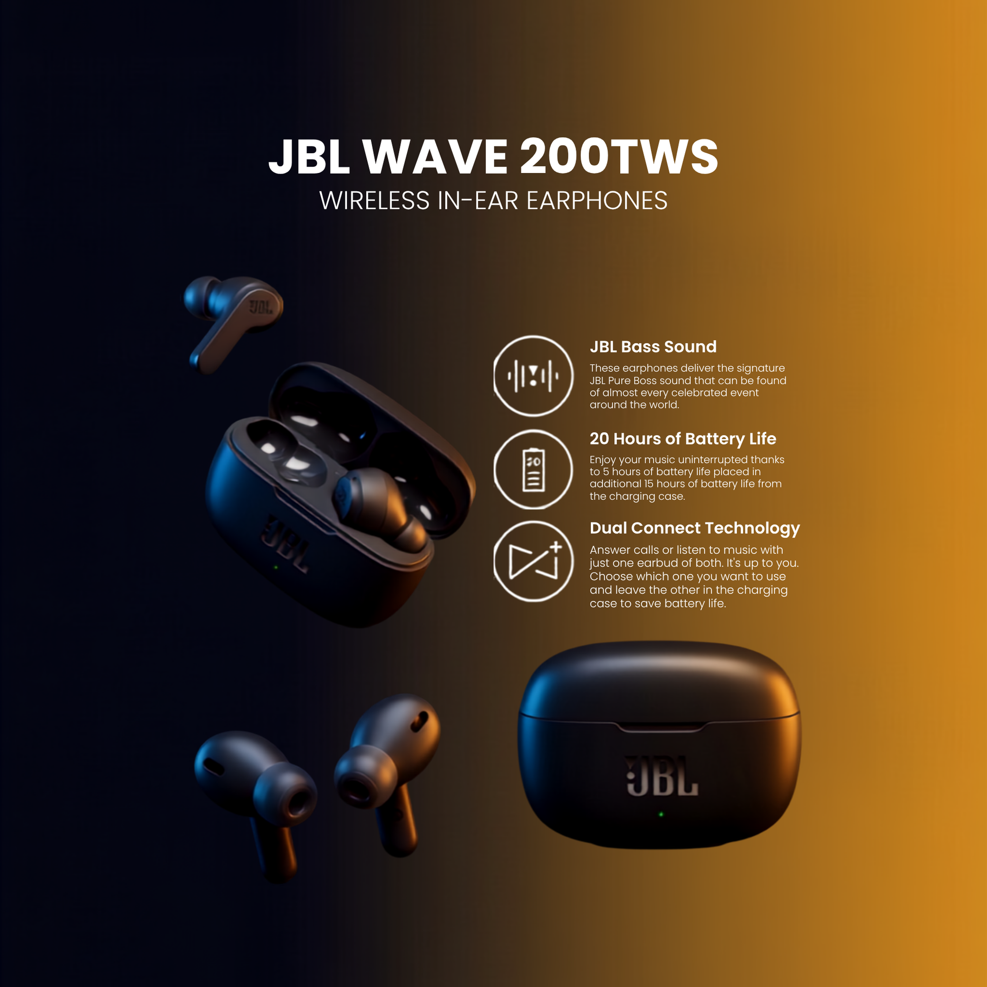 JBL Wave 200TWS Wireless Earbuds